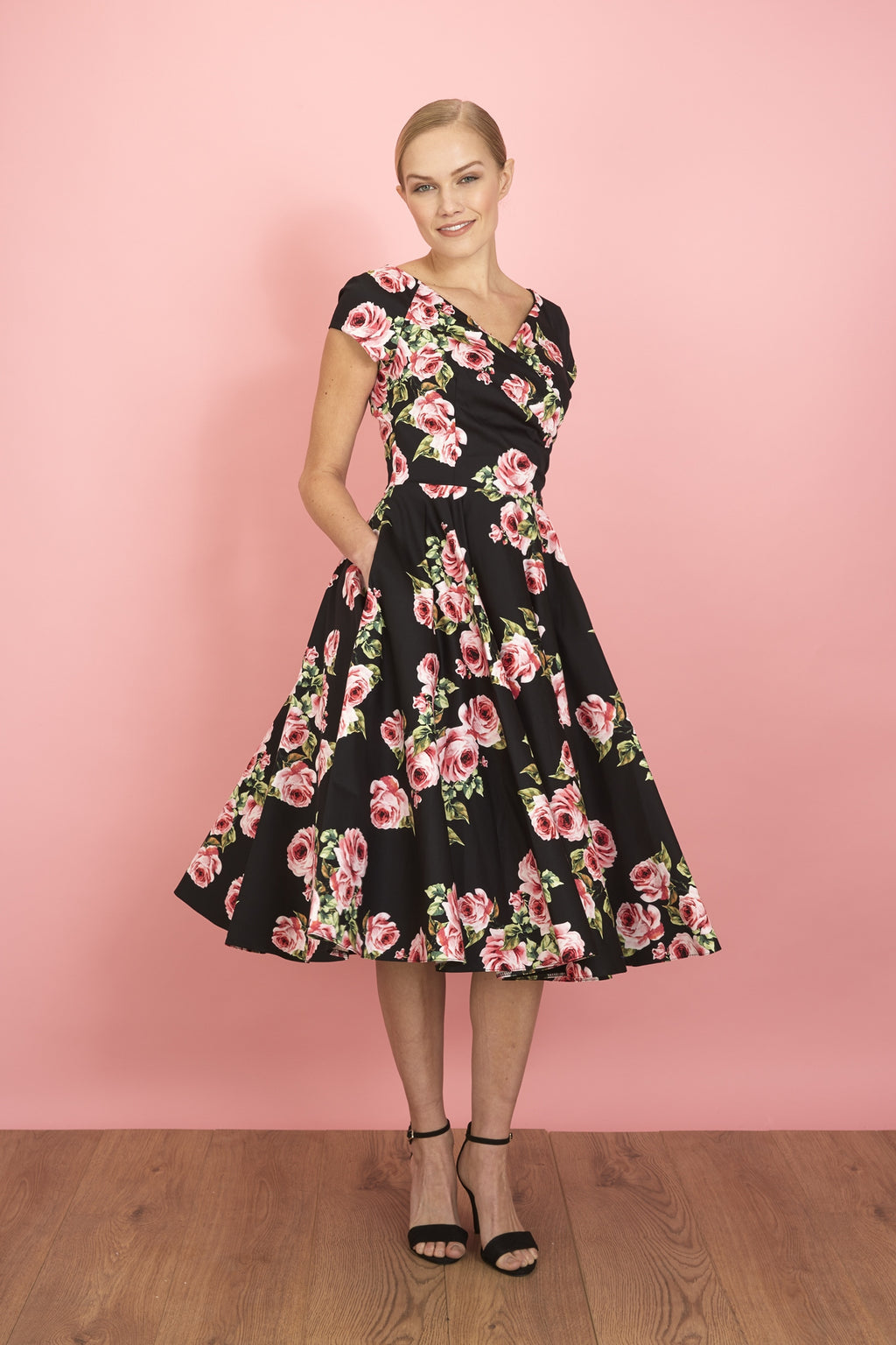 Hourglass Vintage Rose Swing Dress