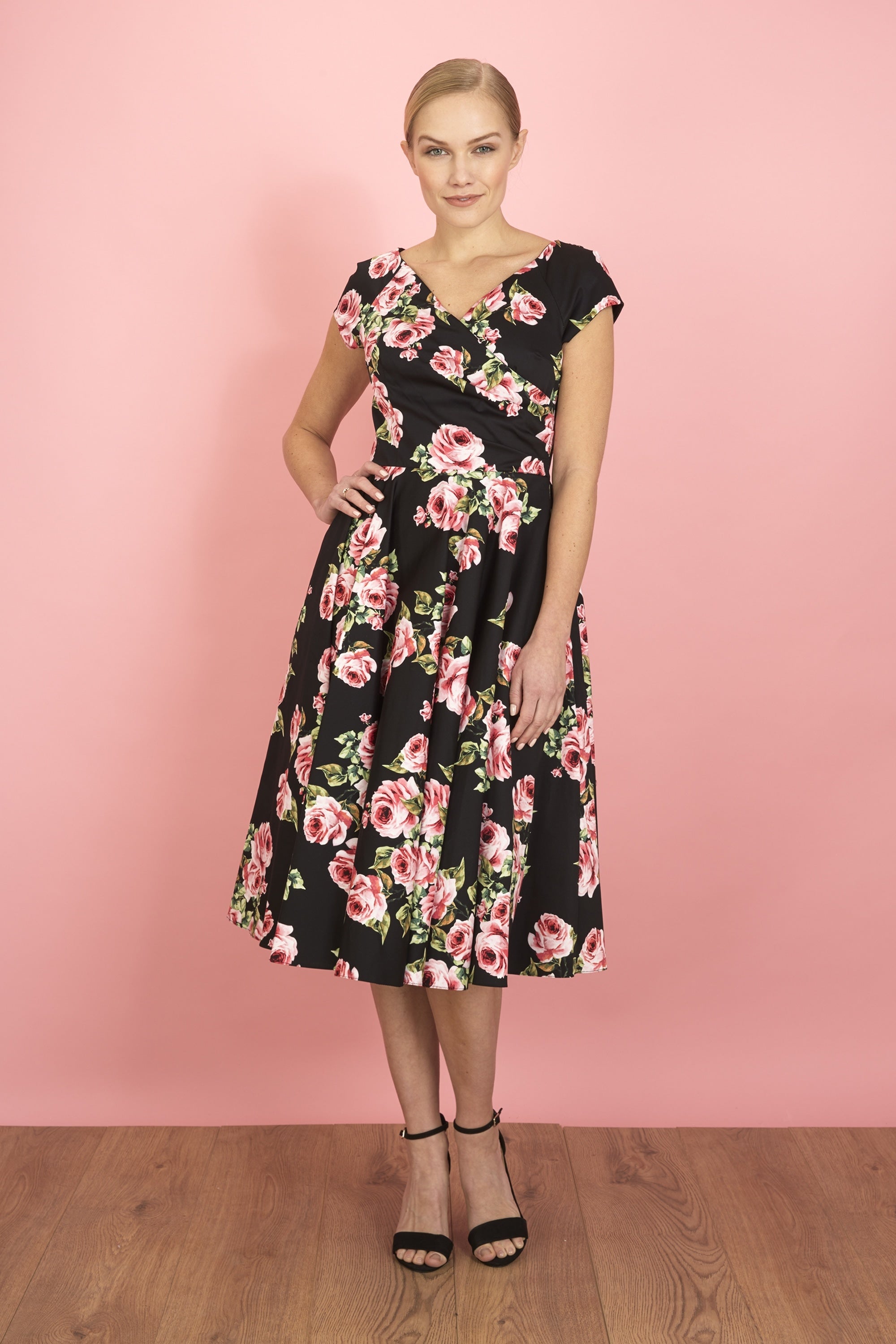 Hourglass Vintage Rose Swing Dress