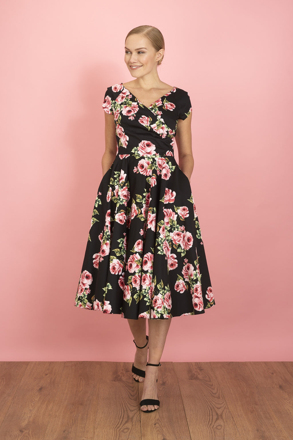 Hourglass Vintage Rose Swing Dress