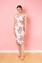 Hourglass Vintage Rose Pencil Dress