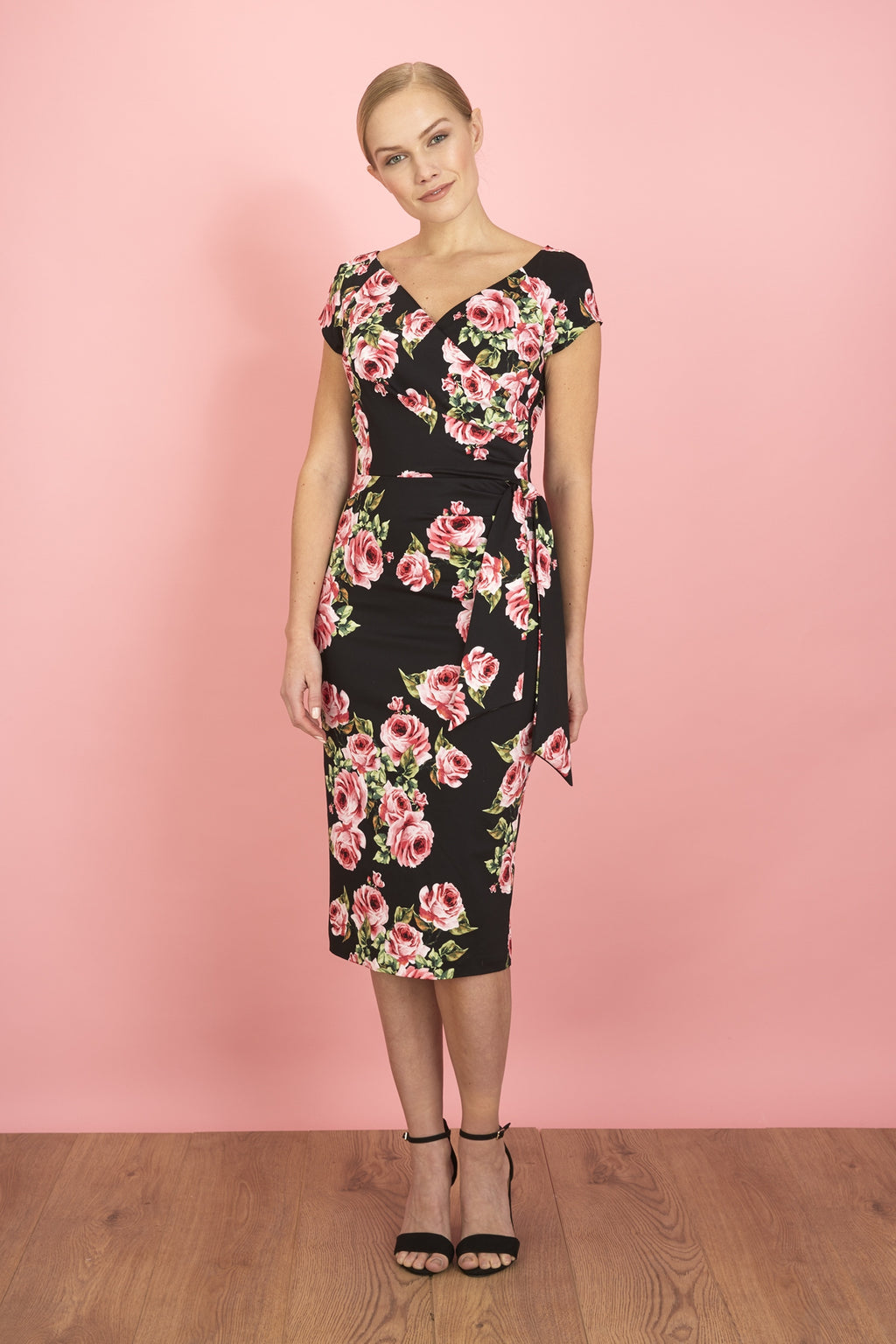 Hourglass Vintage Rose Pencil Dress