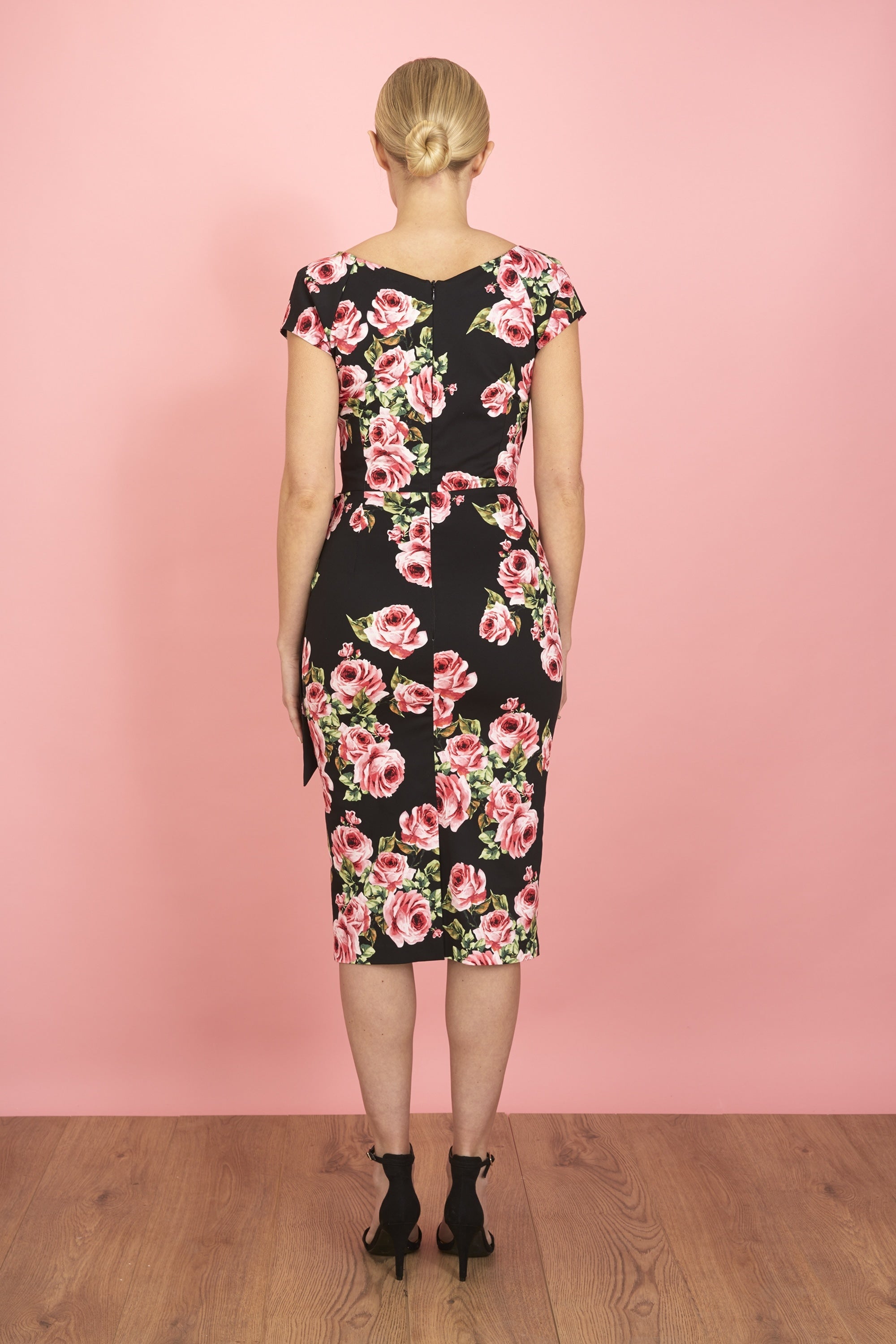 Hourglass Vintage Rose Pencil Dress