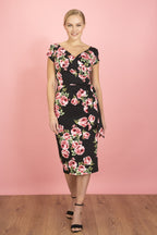 Hourglass Vintage Rose Pencil Dress