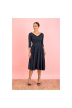 Hourglass Tartan 3/4 Sleeve Swing Dress
