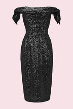 Tilly Sequin Off The Shoulder Pencil Dress