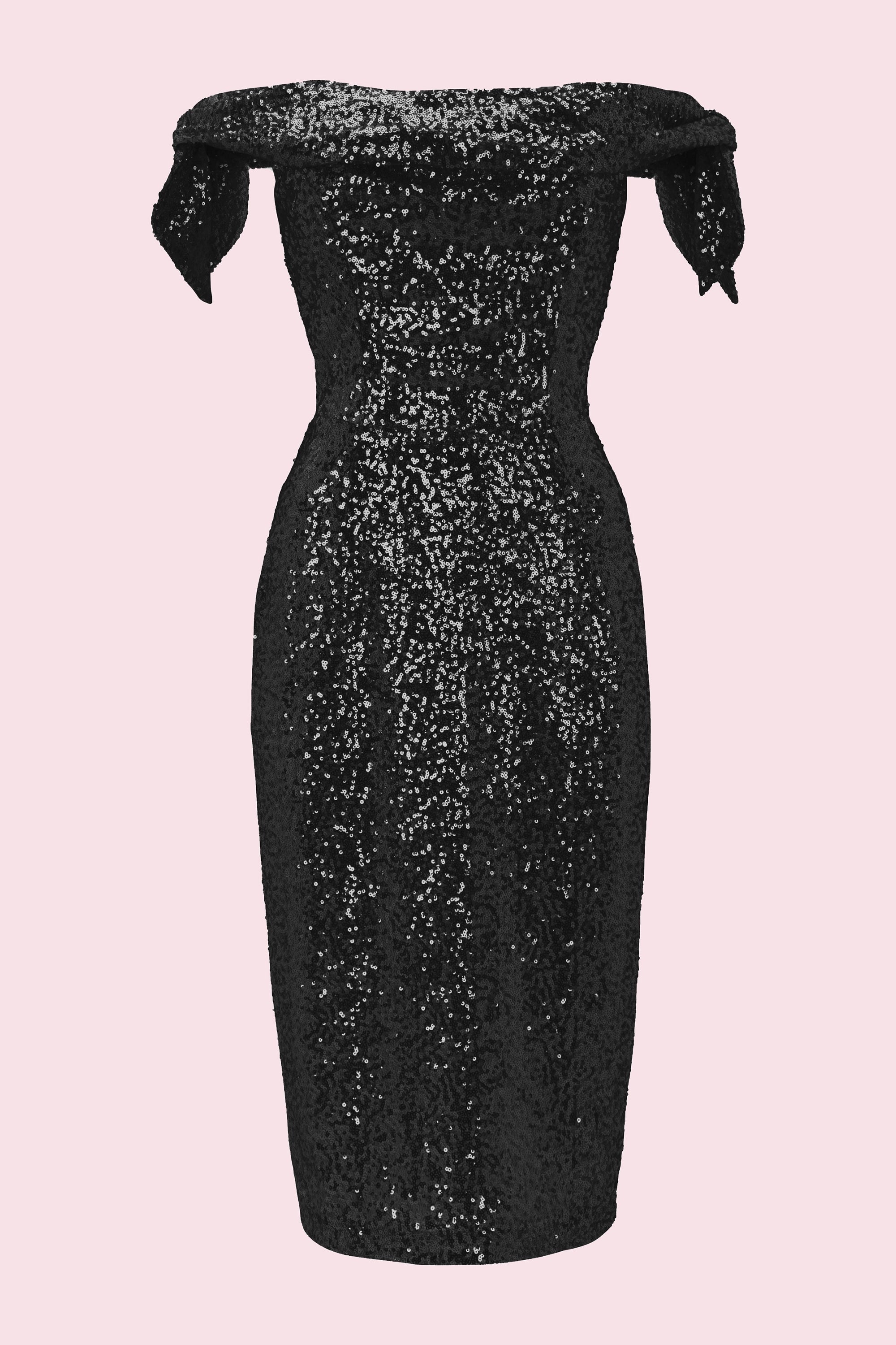 Tilly Sequin Off The Shoulder Pencil Dress