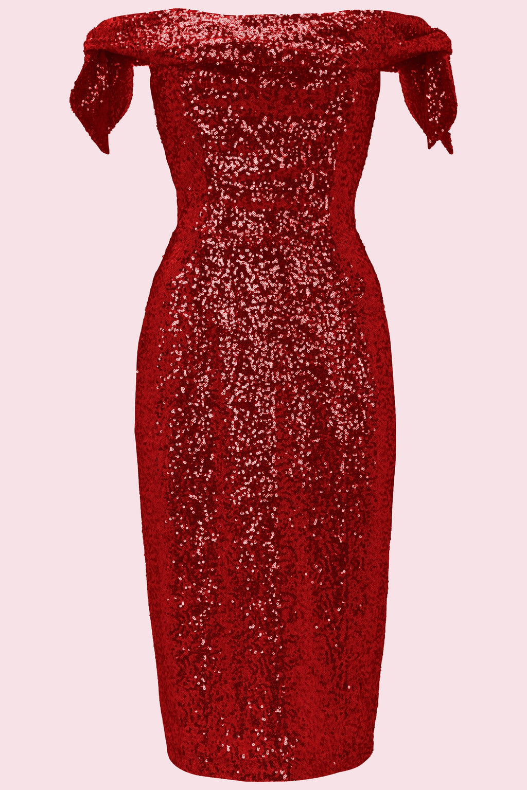 Tilly Sequin Off The Shoulder Pencil Dress