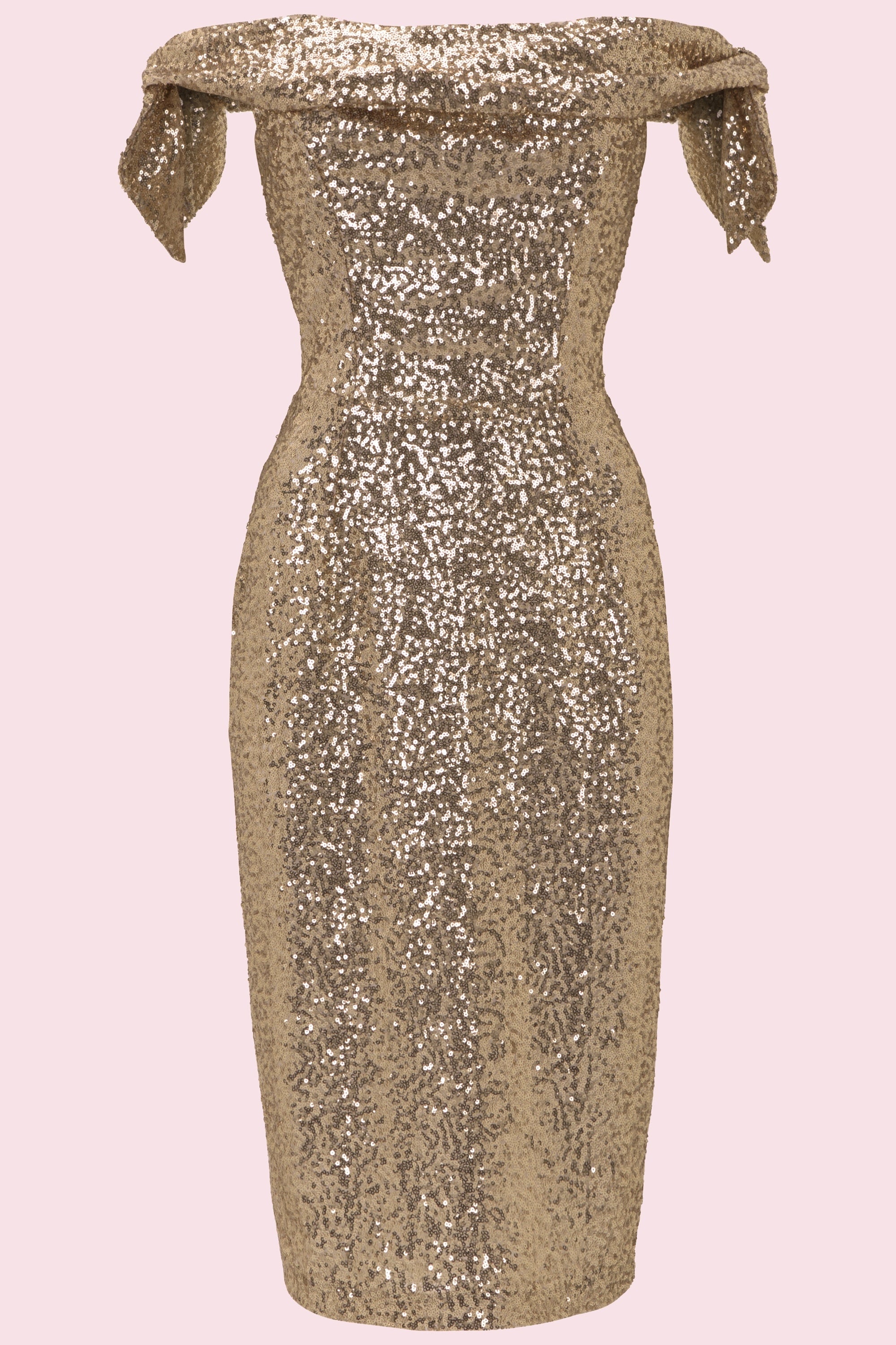 Tilly Sequin Off The Shoulder Pencil Dress