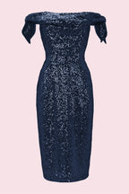 Tilly Sequin Off The Shoulder Pencil Dress