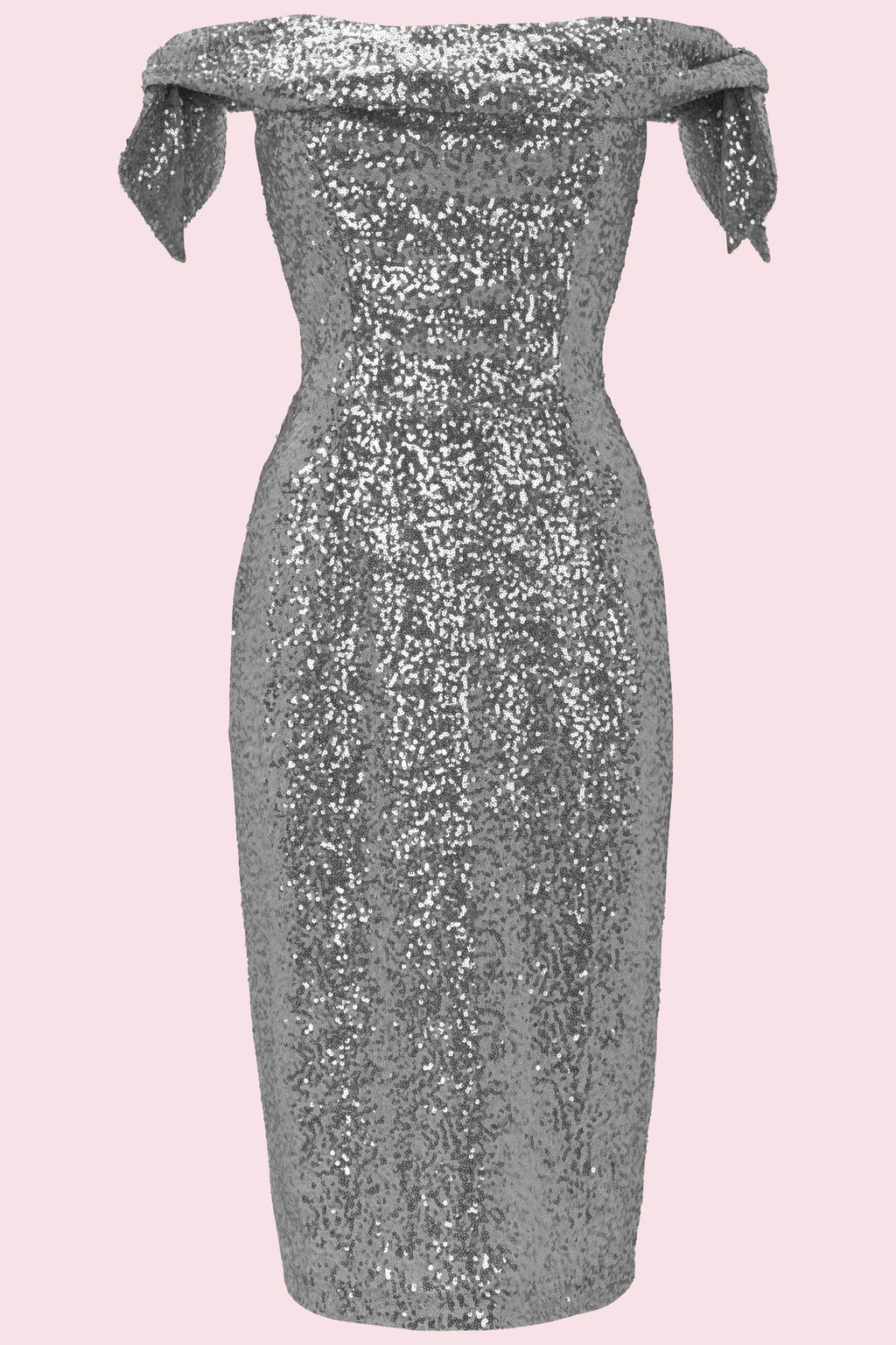 Tilly Sequin Off The Shoulder Pencil Dress