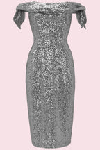 Tilly Sequin Off The Shoulder Pencil Dress