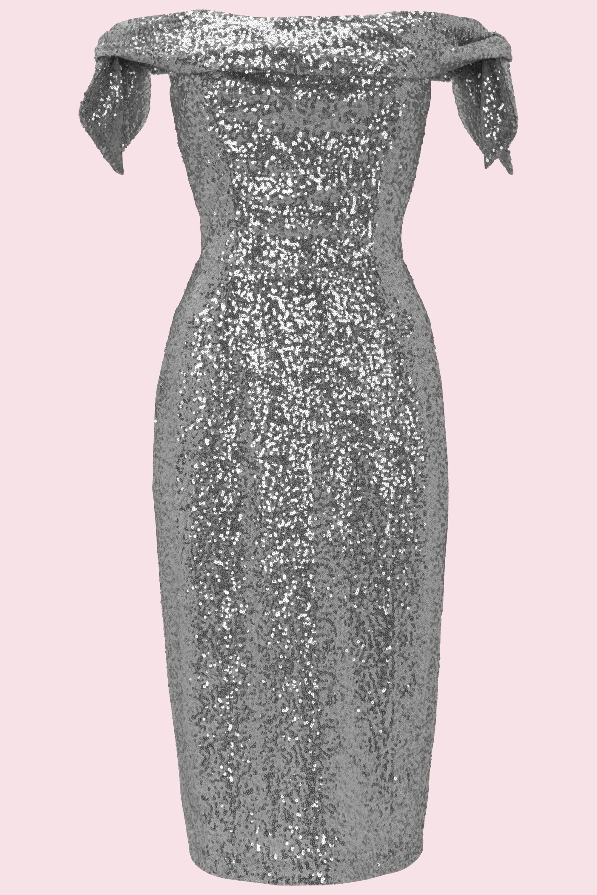 Tilly Sequin Off The Shoulder Pencil Dress