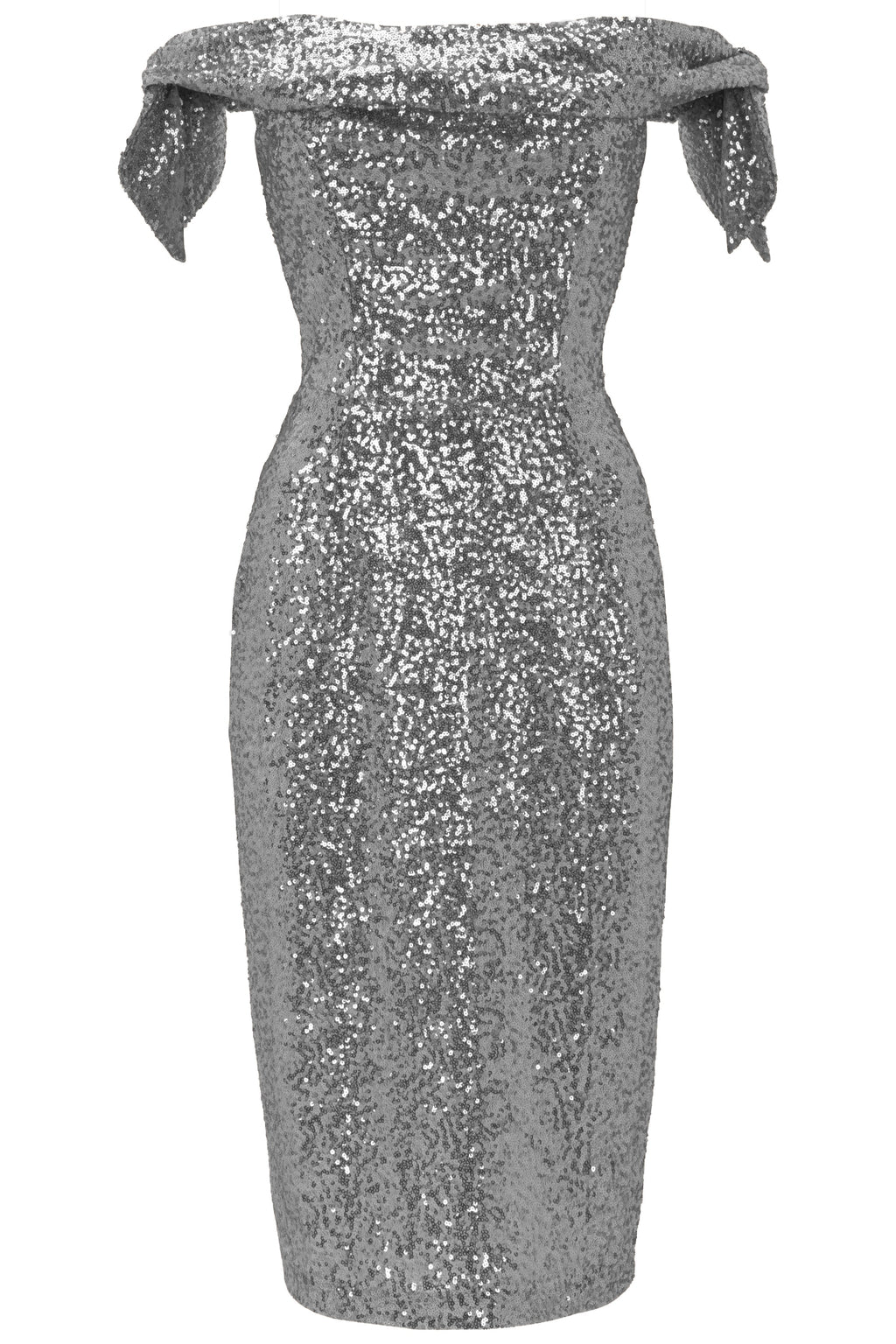 Tilly Sequin Off The Shoulder Pencil Dress