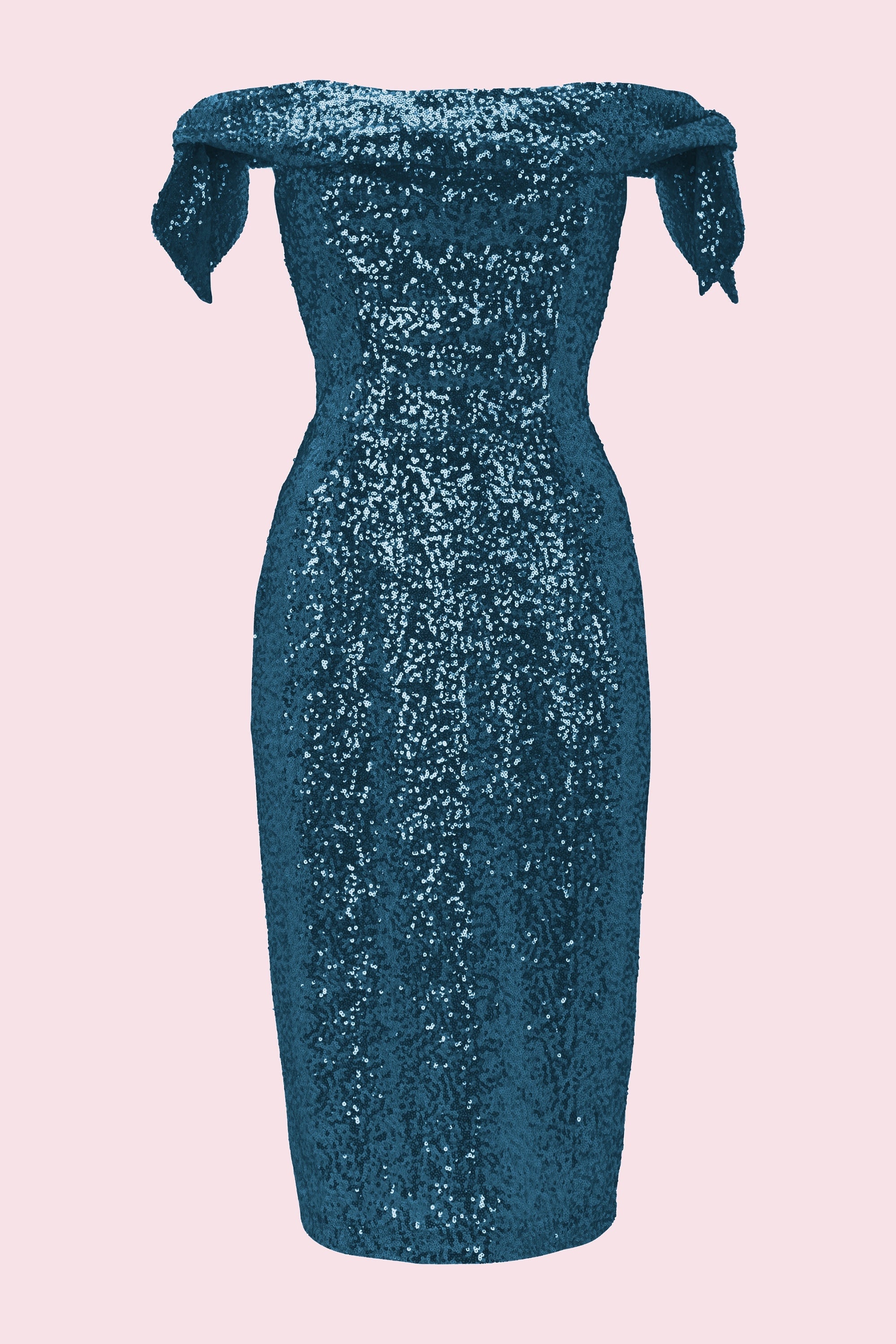 Tilly Sequin Off The Shoulder Pencil Dress