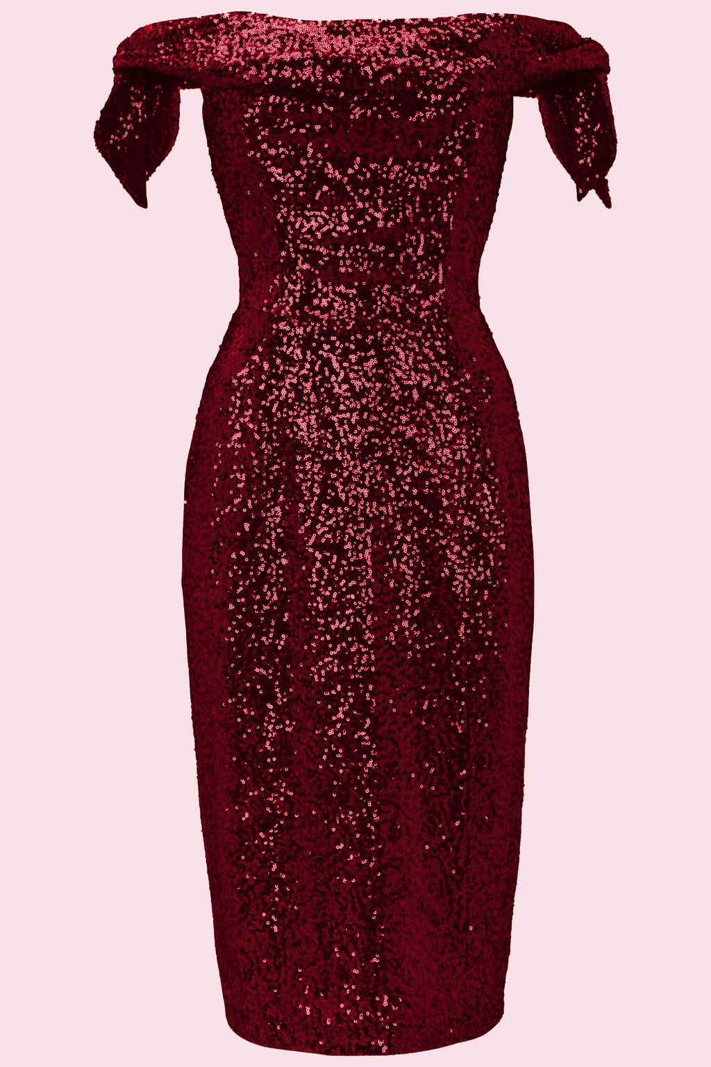 Tilly Sequin Off The Shoulder Pencil Dress