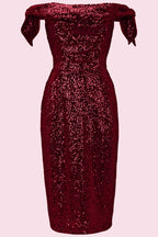 Tilly Sequin Off The Shoulder Pencil Dress