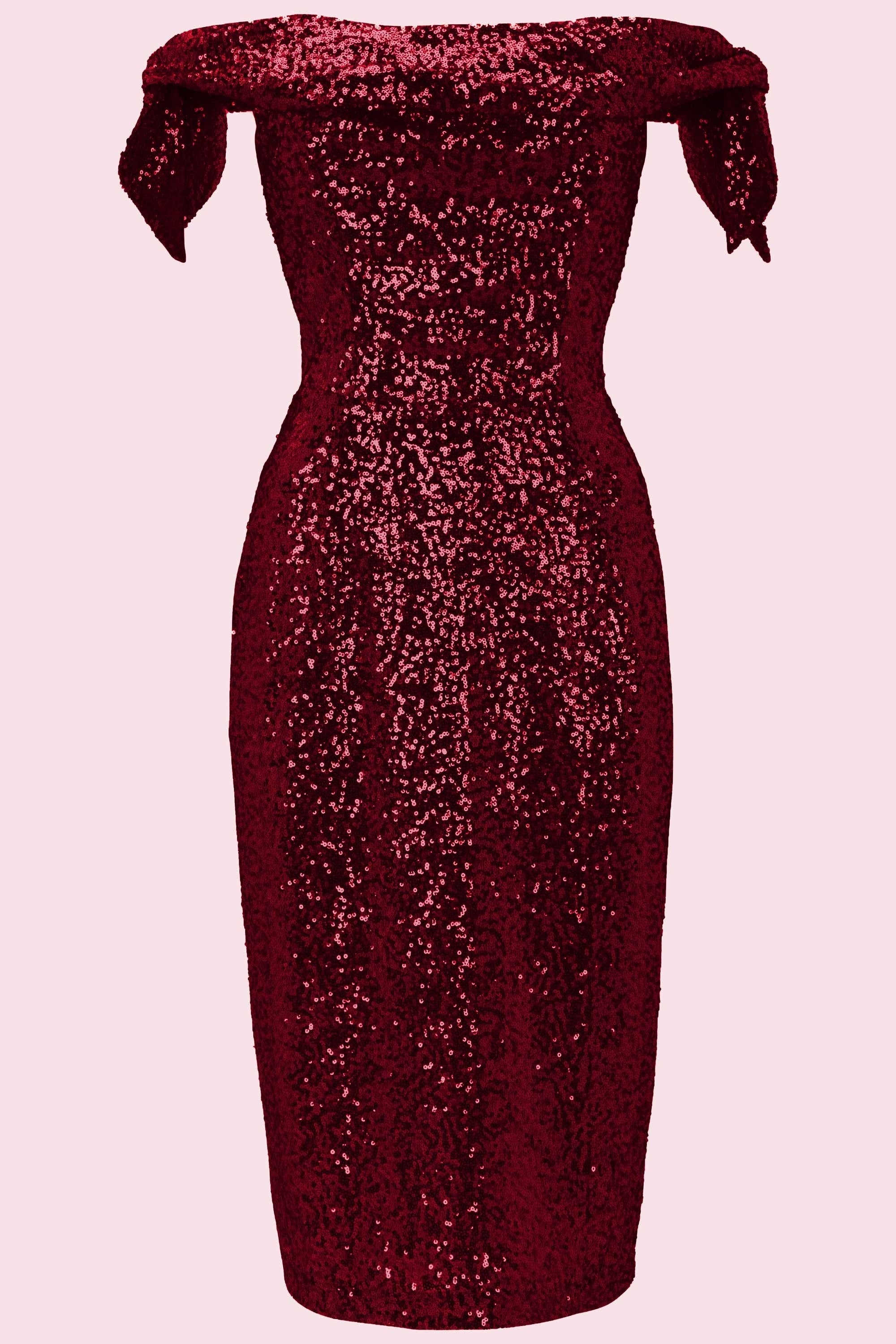 Tilly Sequin Off The Shoulder Pencil Dress