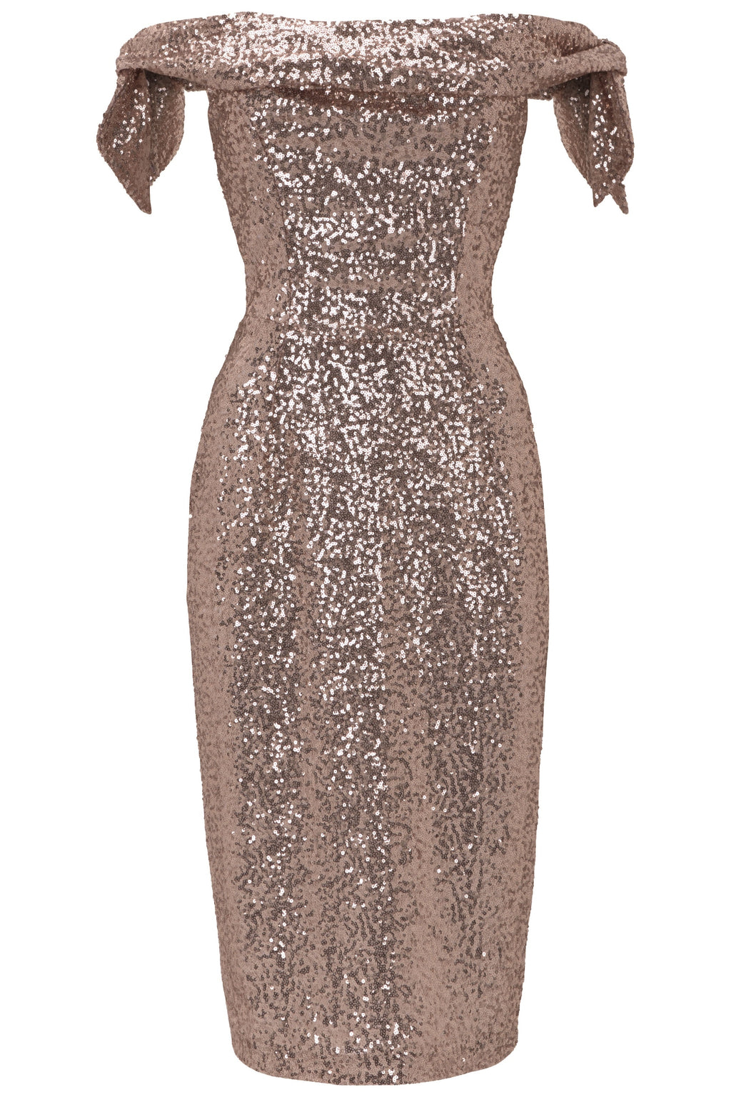 Tilly Sequin Off The Shoulder Pencil Dress