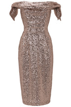 Tilly Sequin Off The Shoulder Pencil Dress