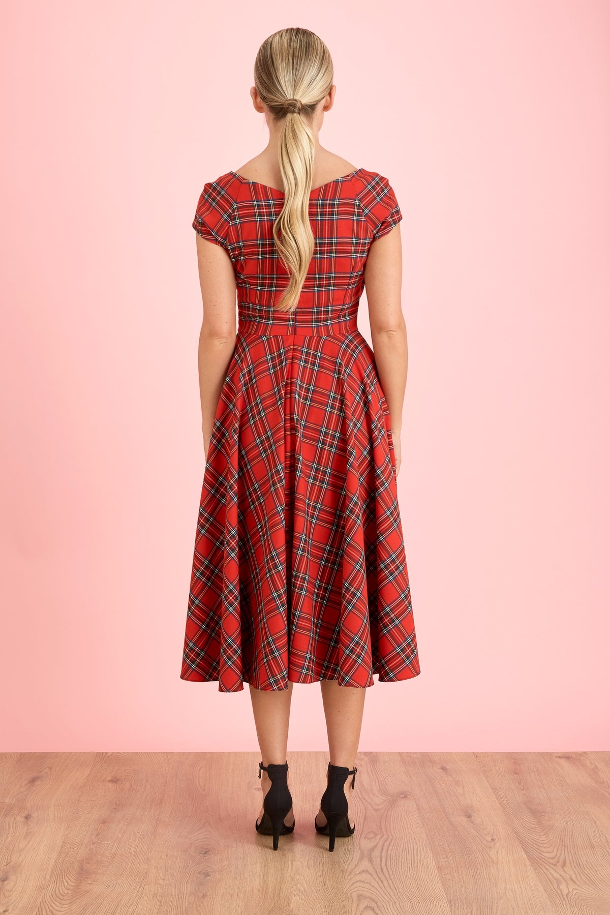 Hourglass Tartan Swing Dress