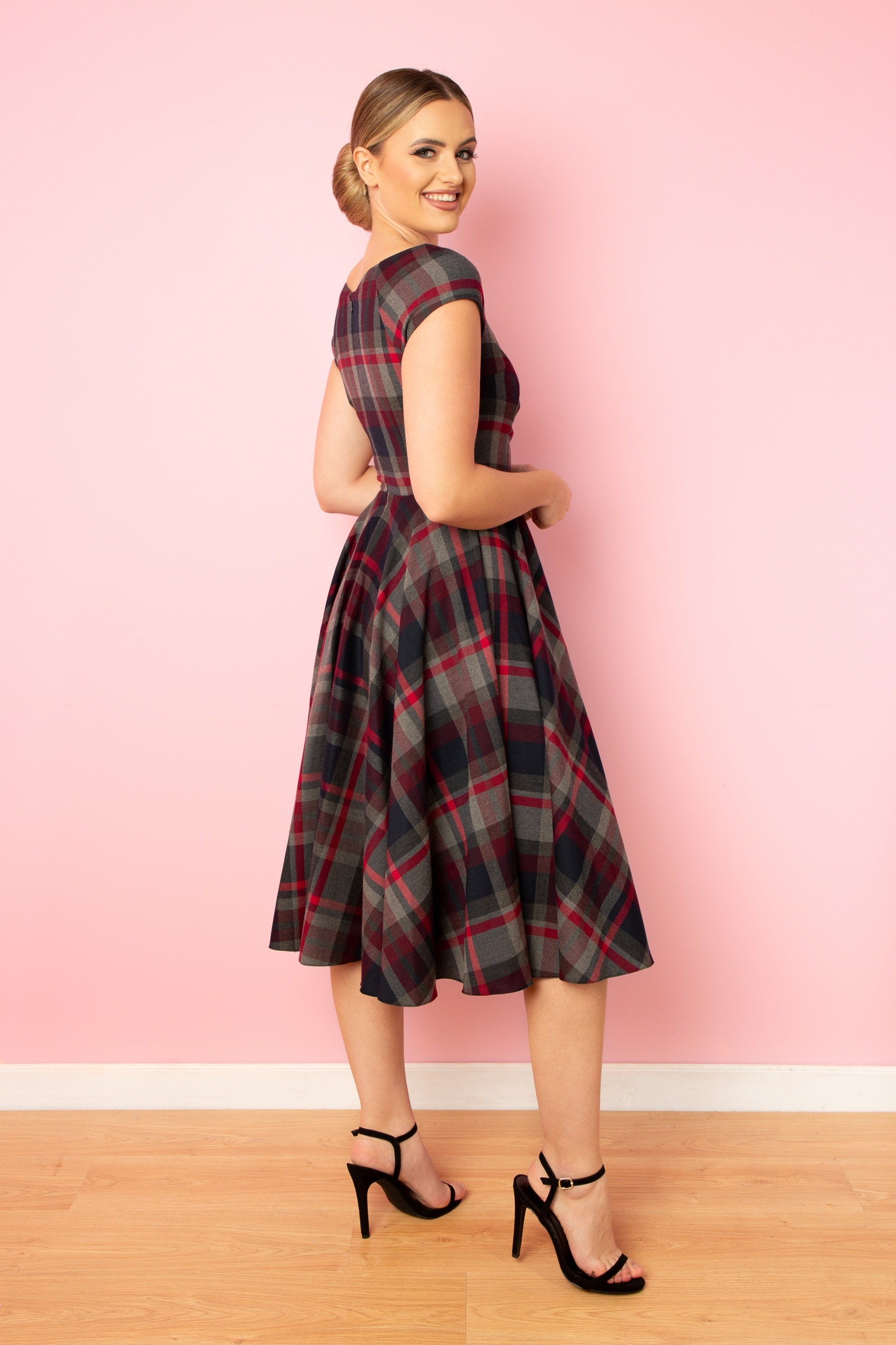Hourglass Tartan Swing Dress