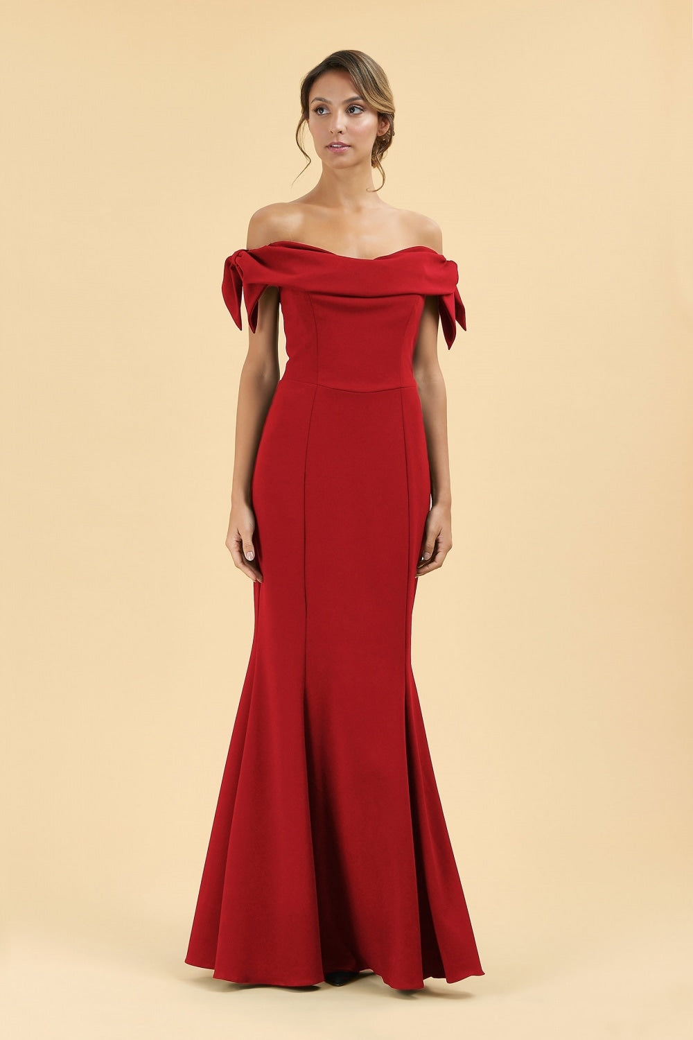 Tilly Off The Shoulder Bow Gown