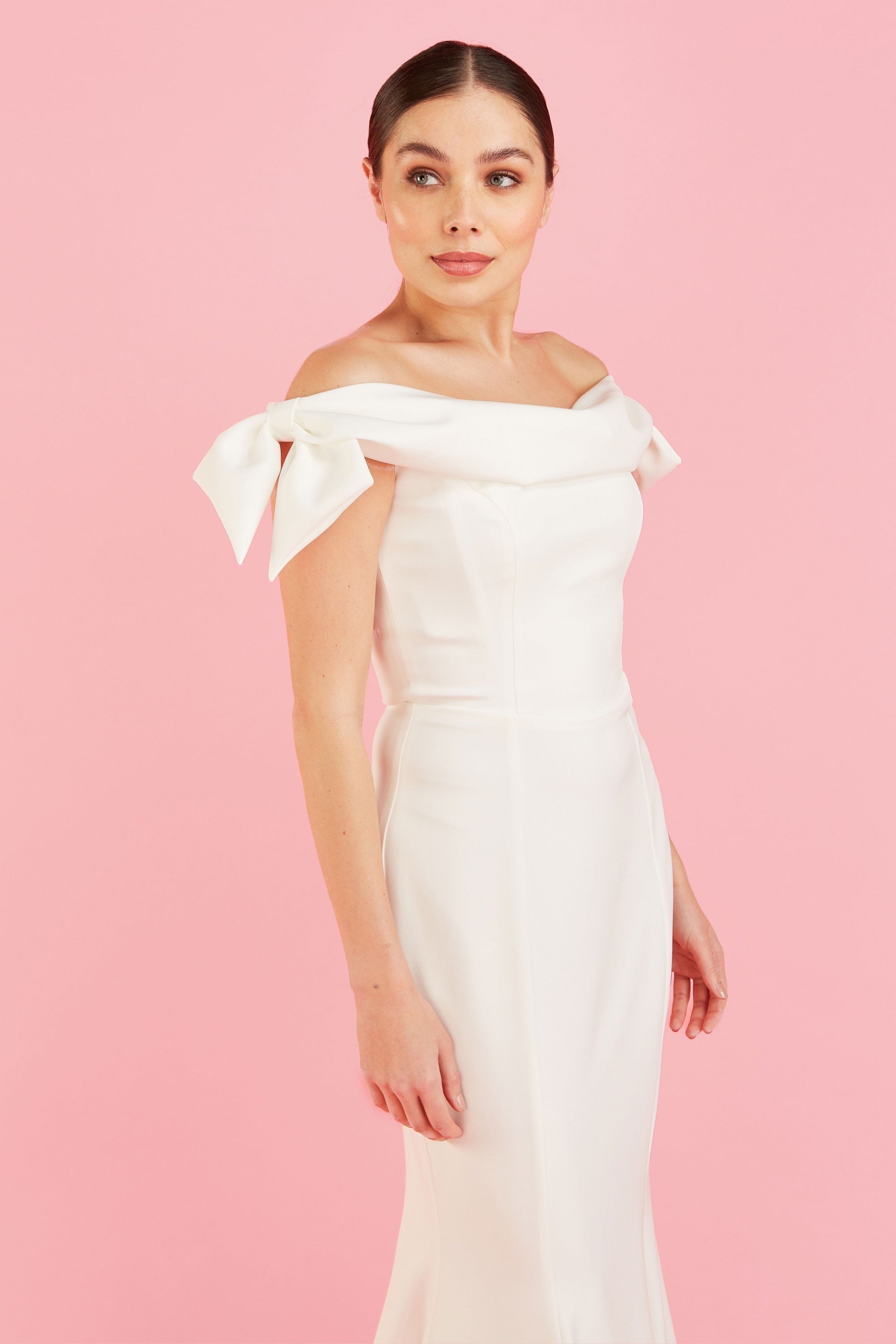Tilly Off The Shoulder Bow Gown