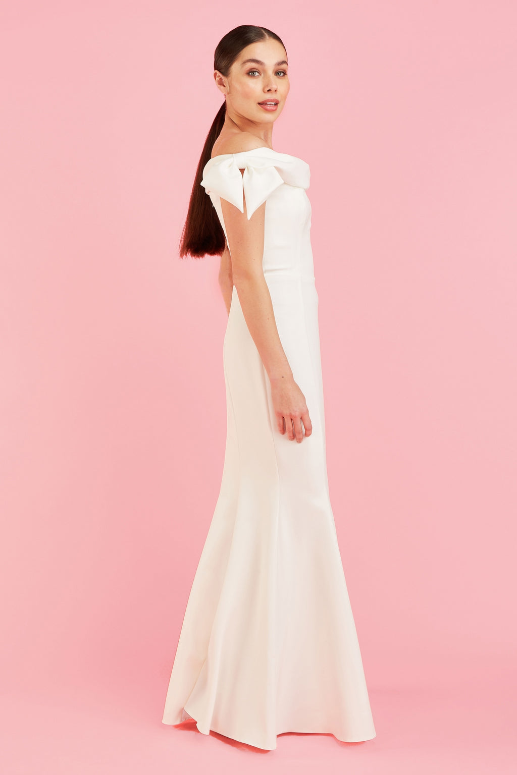 Tilly Off The Shoulder Bow Gown