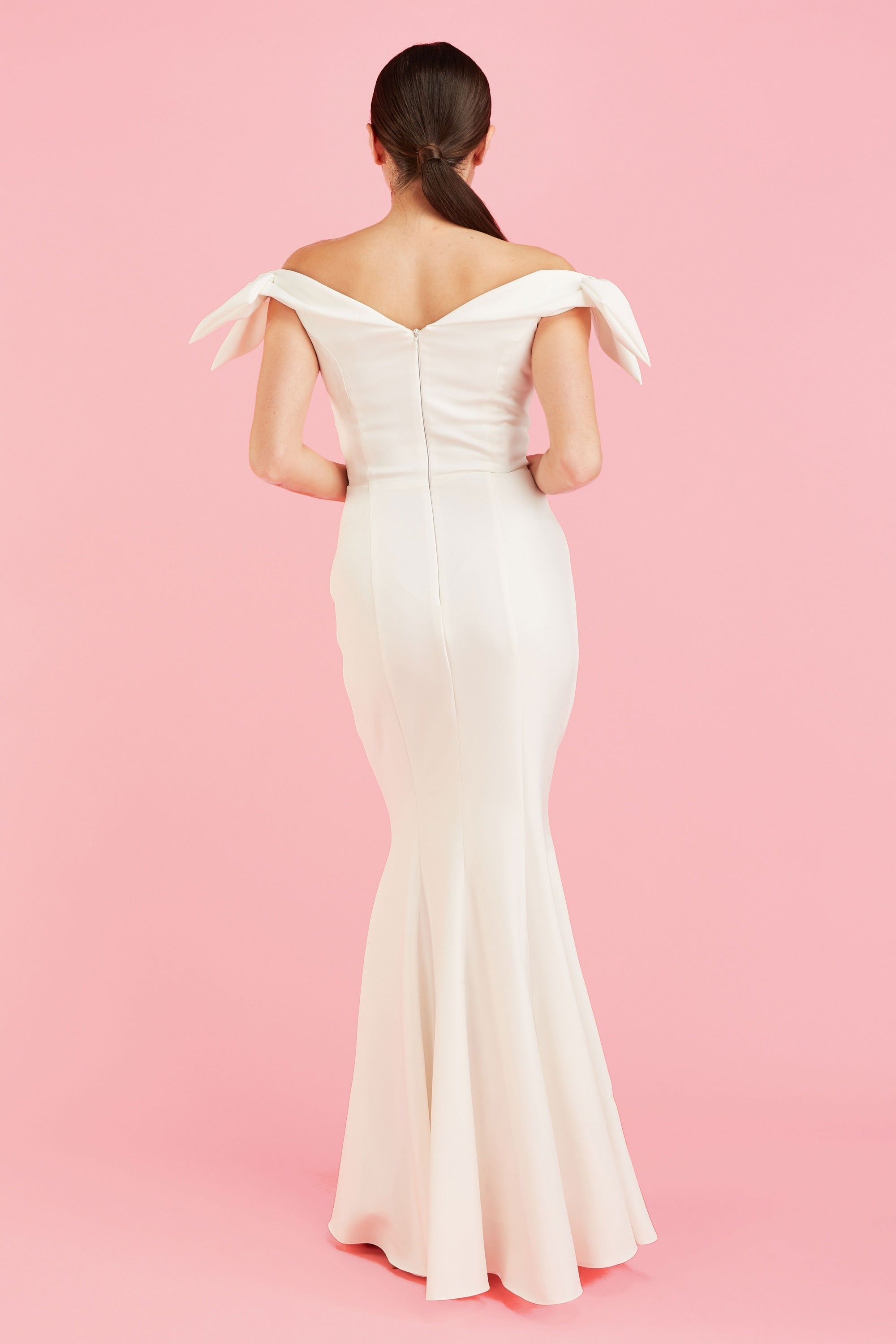 Tilly Off The Shoulder Bow Gown