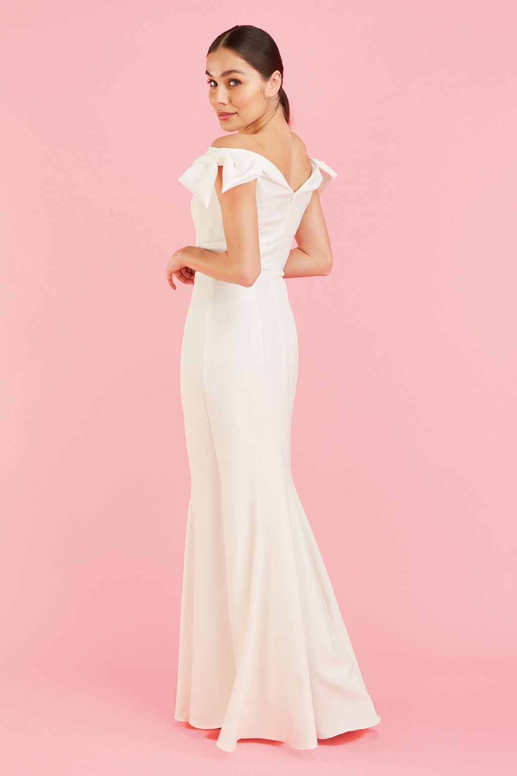 Tilly Off The Shoulder Bow Gown