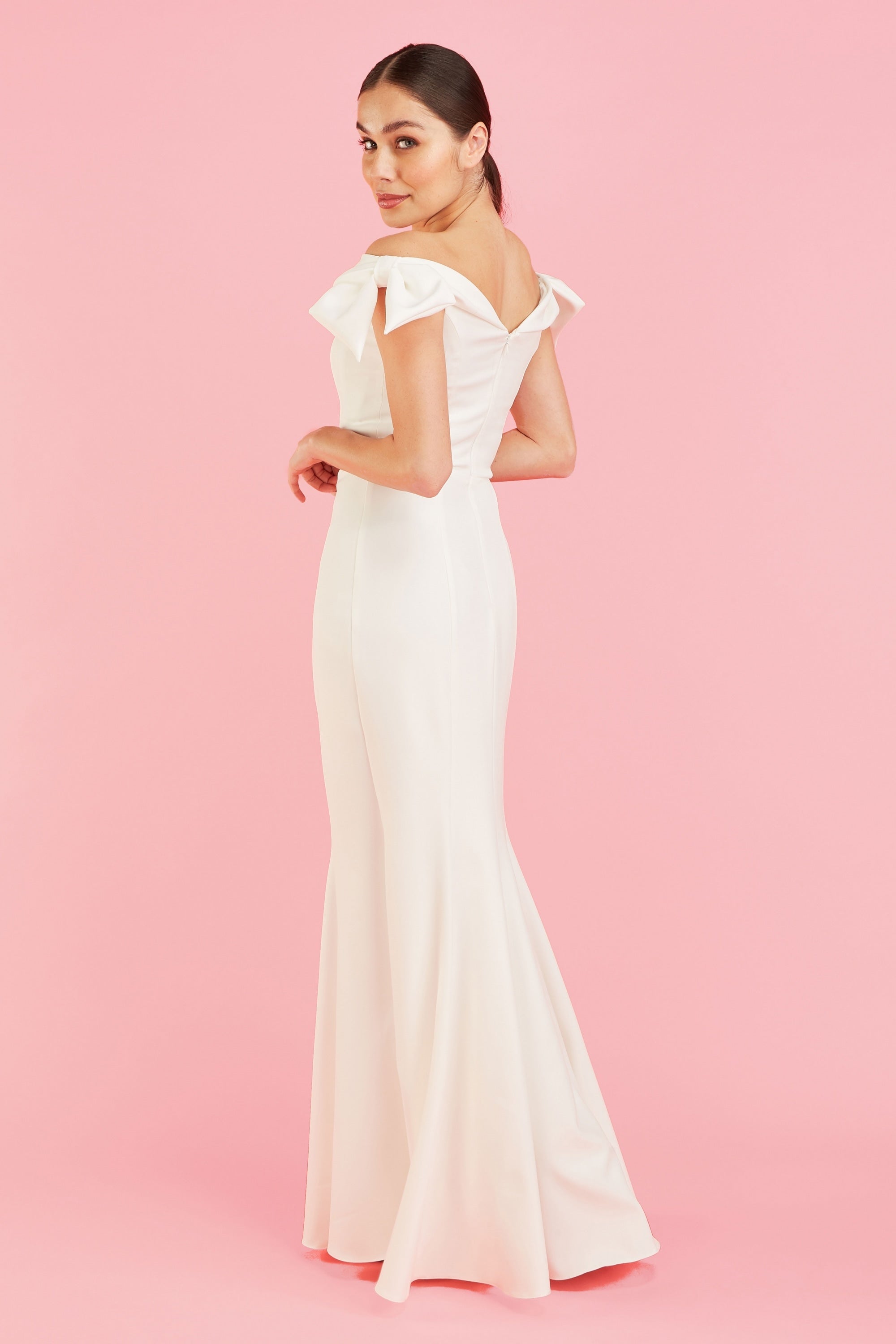 Tilly Off The Shoulder Bow Gown