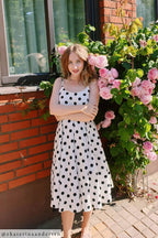 Priscilla Polka Dot Midi Dress