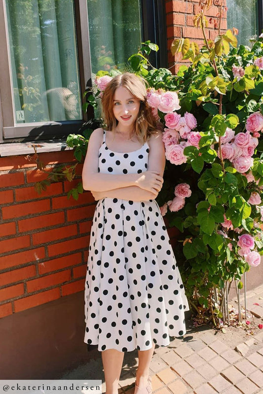 Priscilla Polka Dot Midi Dress
