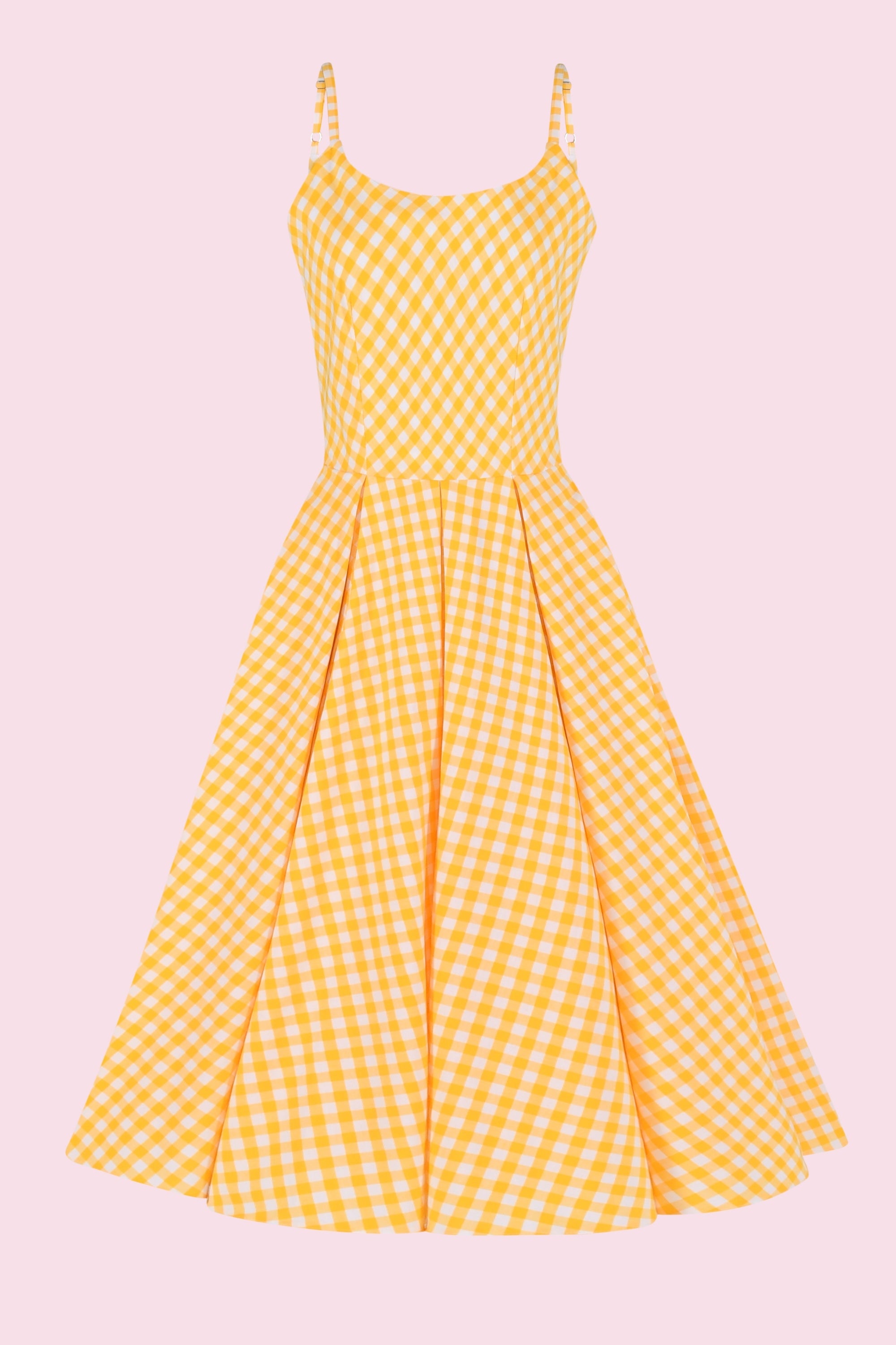 Priscilla Small Gingham Cotton Midi Dress