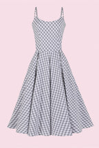 Priscilla Small Gingham Cotton Midi Dress