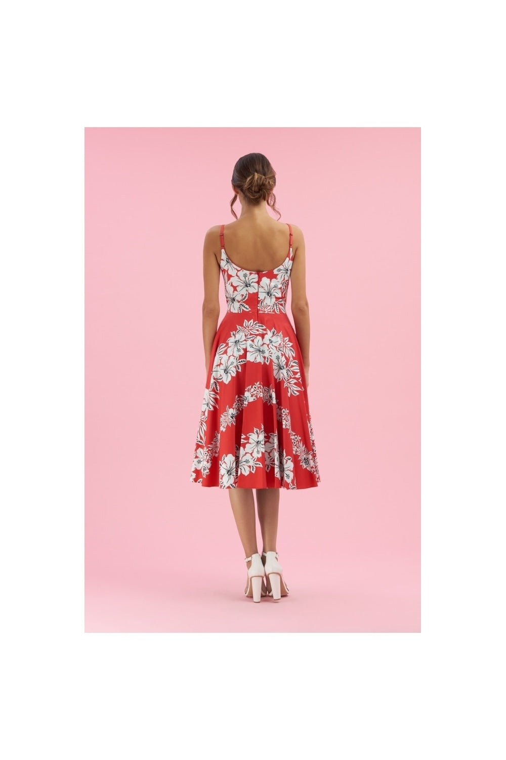 Priscilla Hawaiian Midi Swing Dress