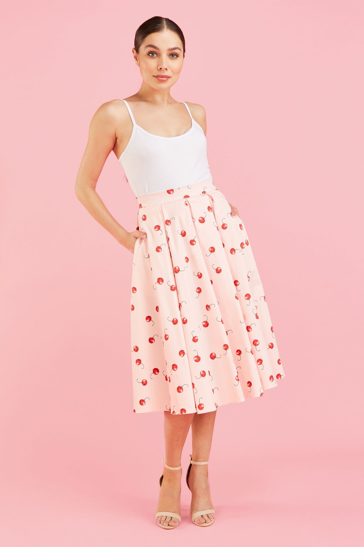 Signature Cherry Midi Skirt