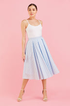 Signature Gingham Midi Skirt