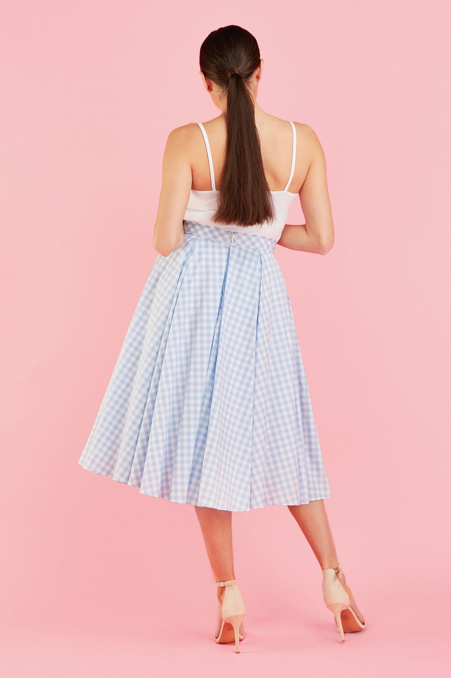 Signature Gingham Midi Skirt