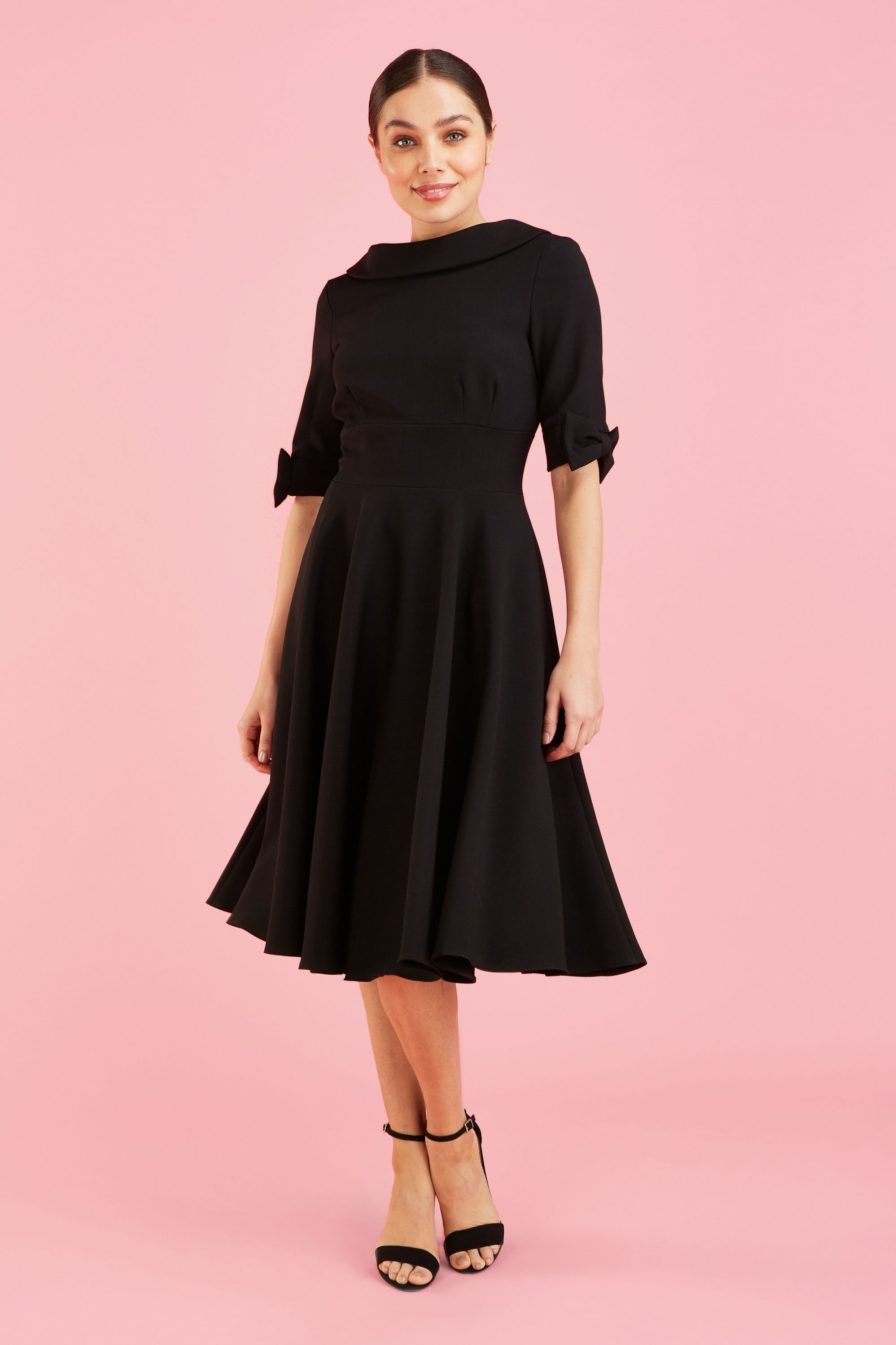 Hollywood Mid Sleeve Swing Dress