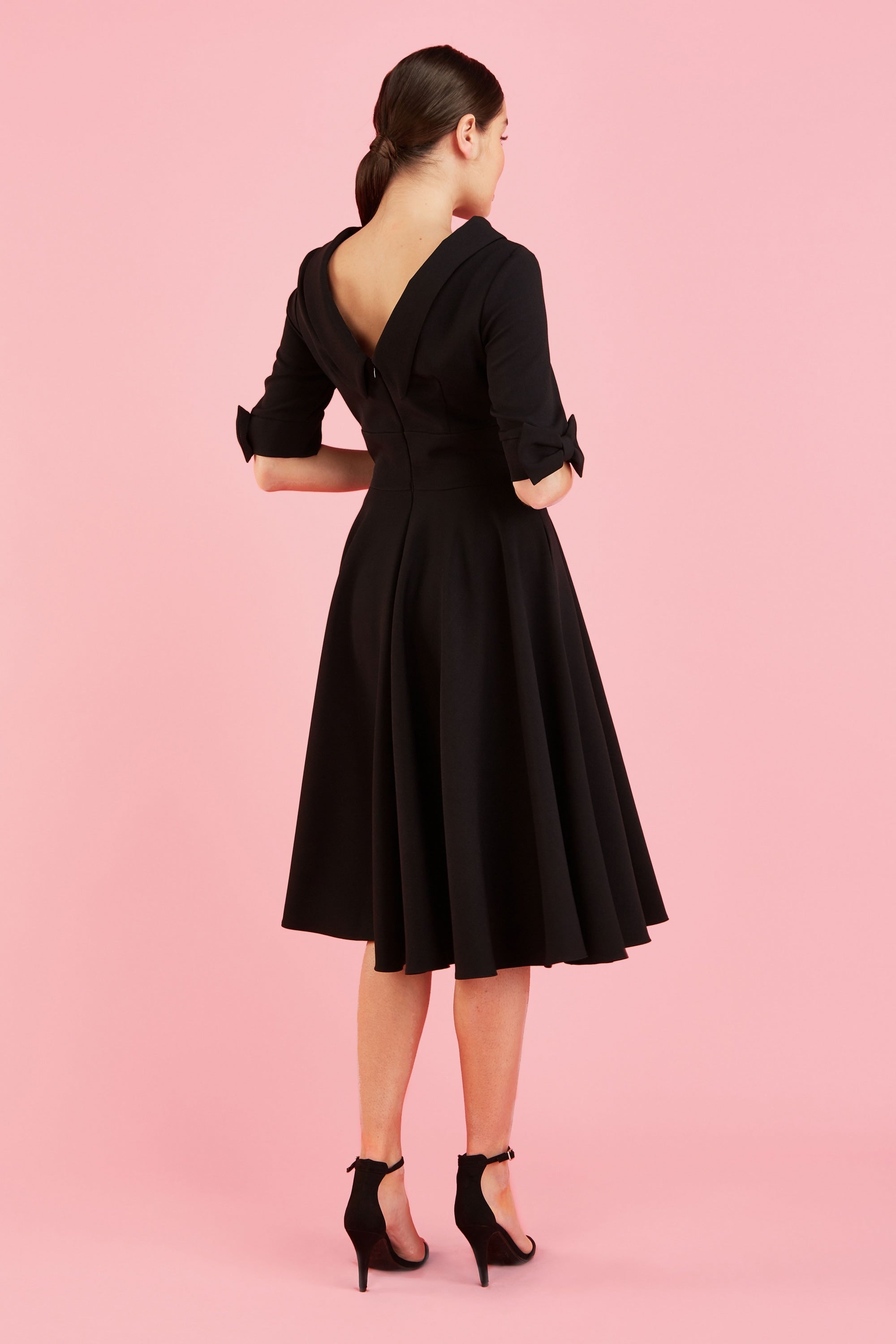 Hollywood Mid Sleeve Swing Dress