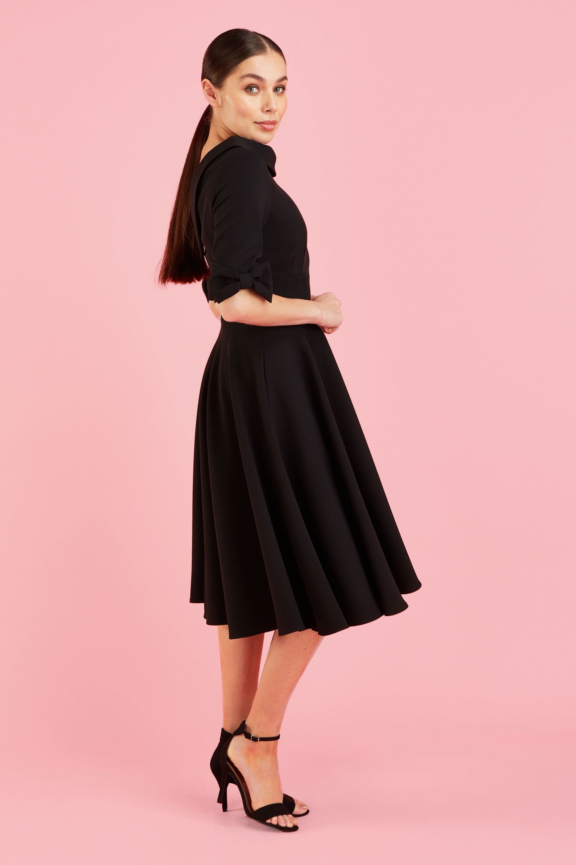 Hollywood Mid Sleeve Swing Dress