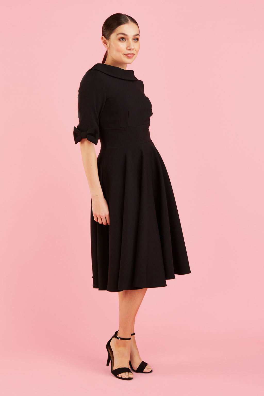 Hollywood Mid Sleeve Swing Dress