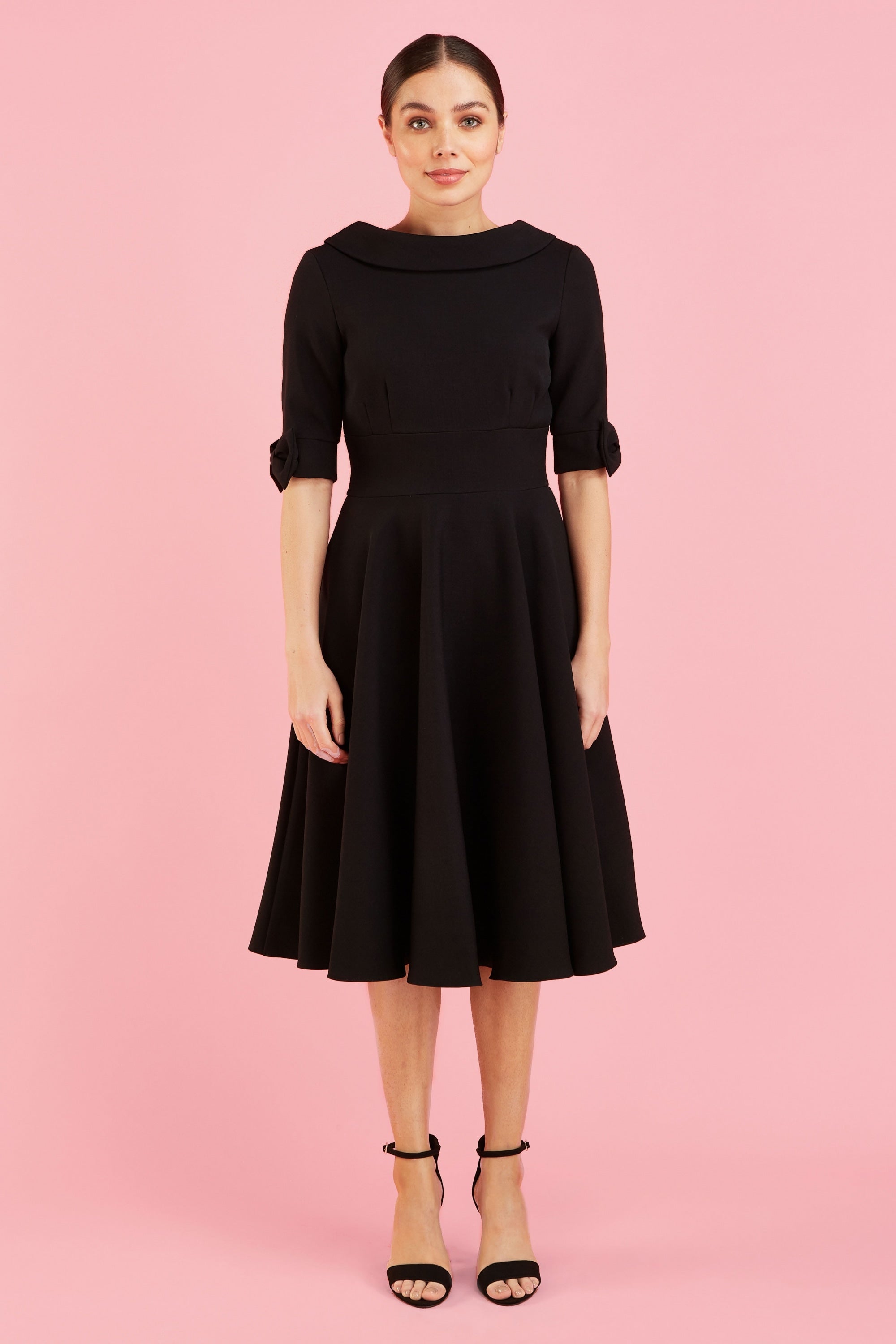 Hollywood Mid Sleeve Swing Dress