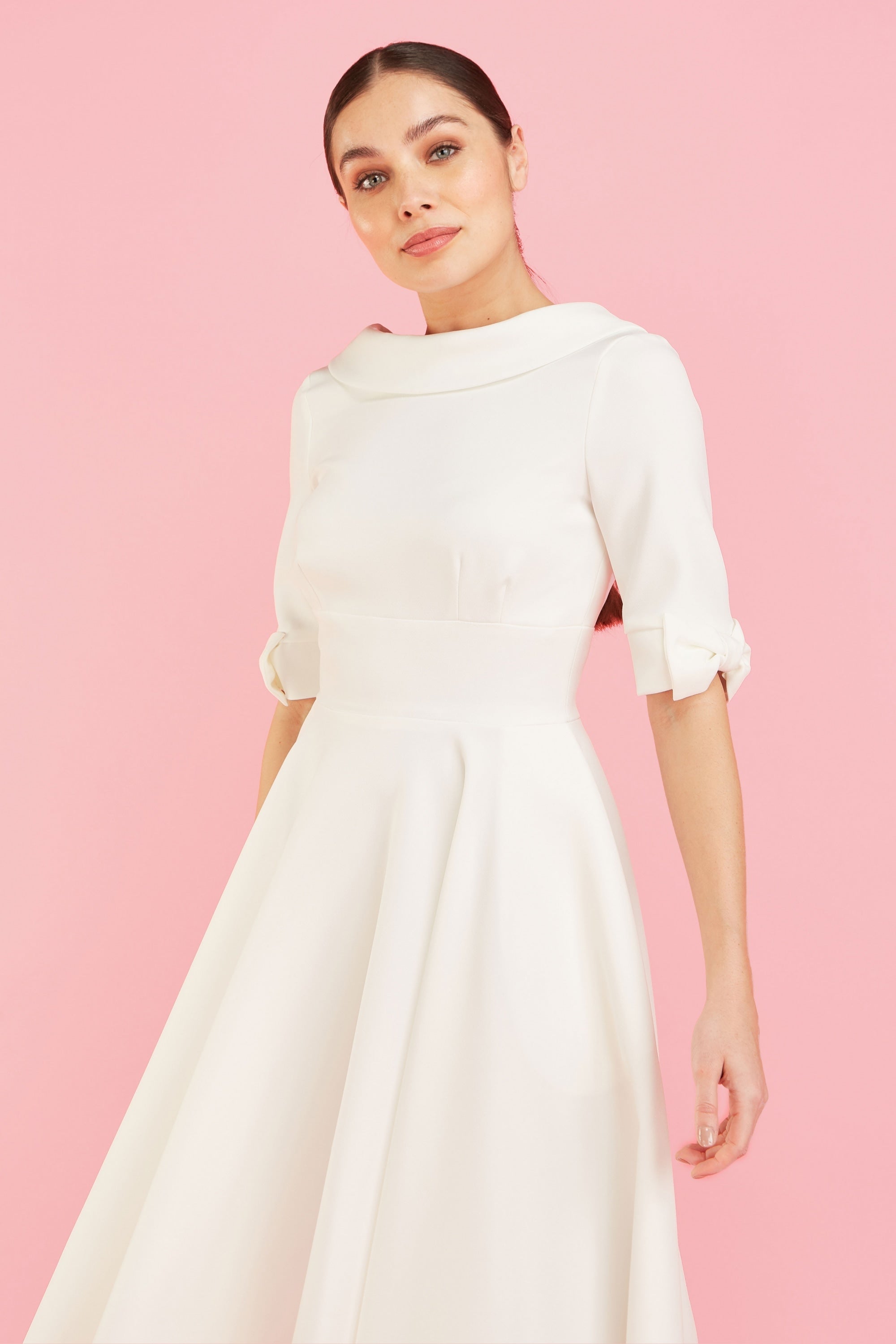 Hollywood Mid Sleeve Swing Dress