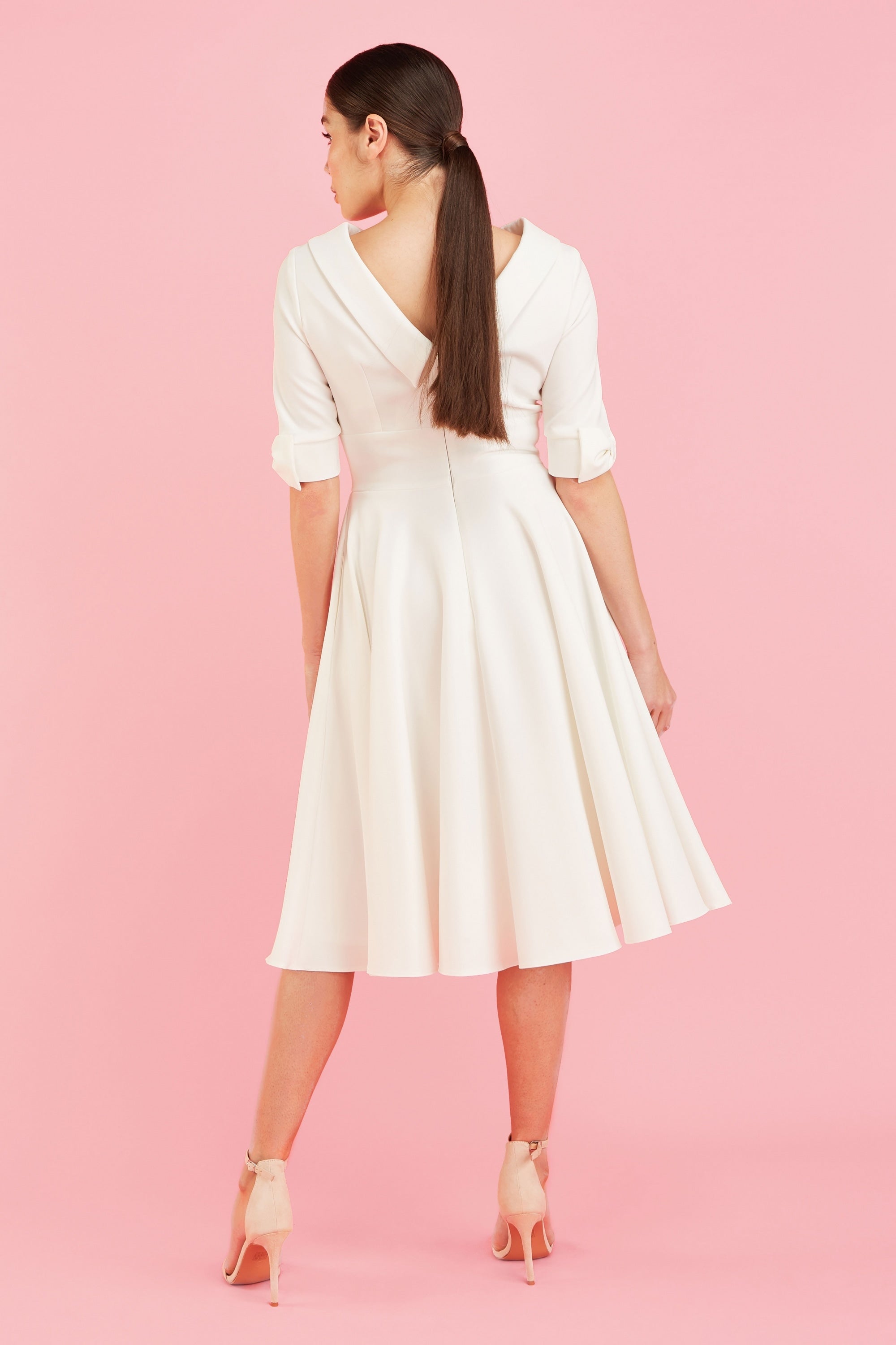 Hollywood Mid Sleeve Swing Dress