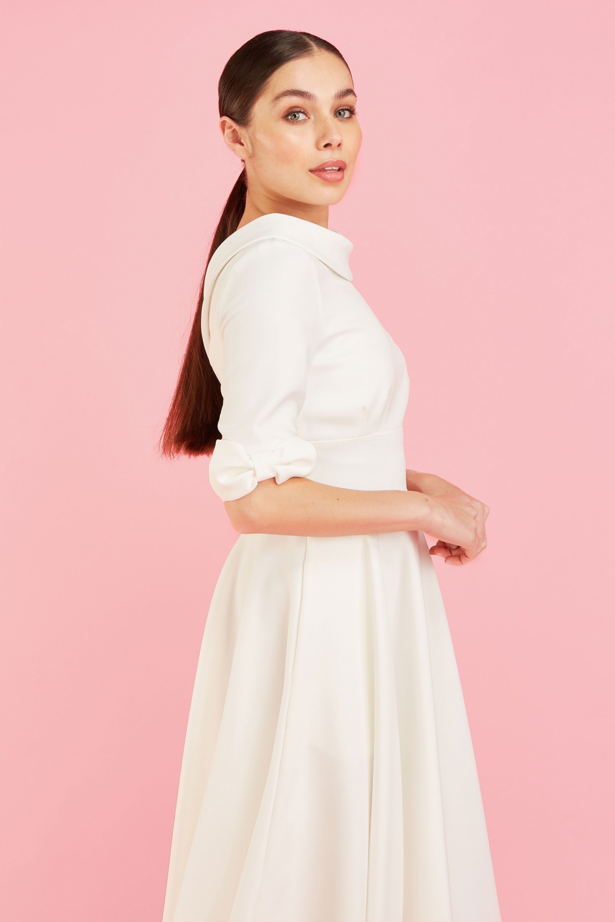 Hollywood Mid Sleeve Swing Dress