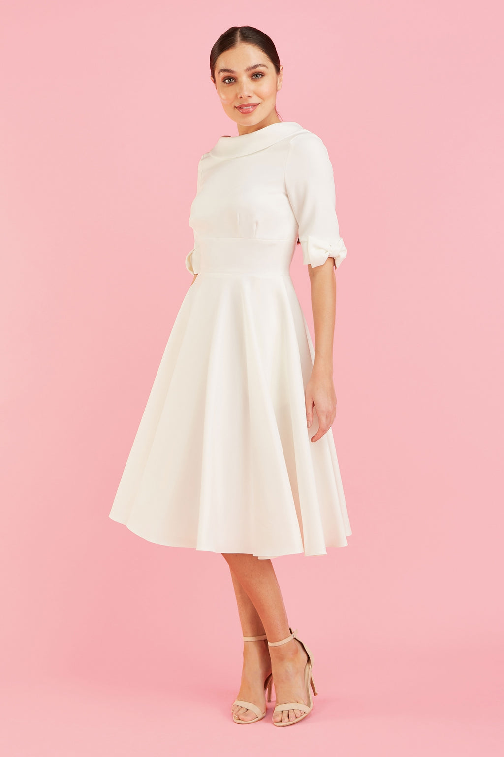 Hollywood Mid Sleeve Swing Dress