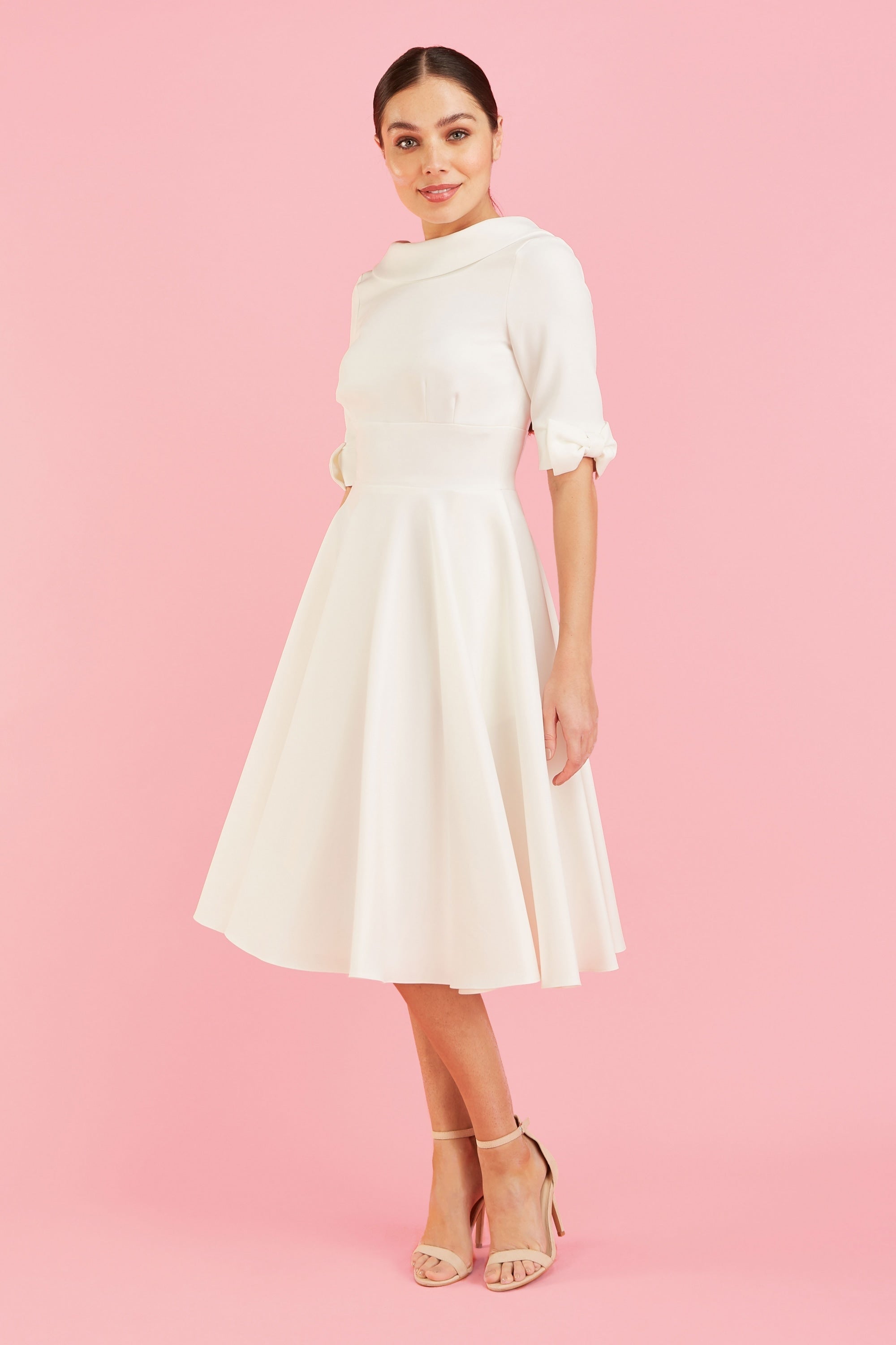 Hollywood Mid Sleeve Swing Dress