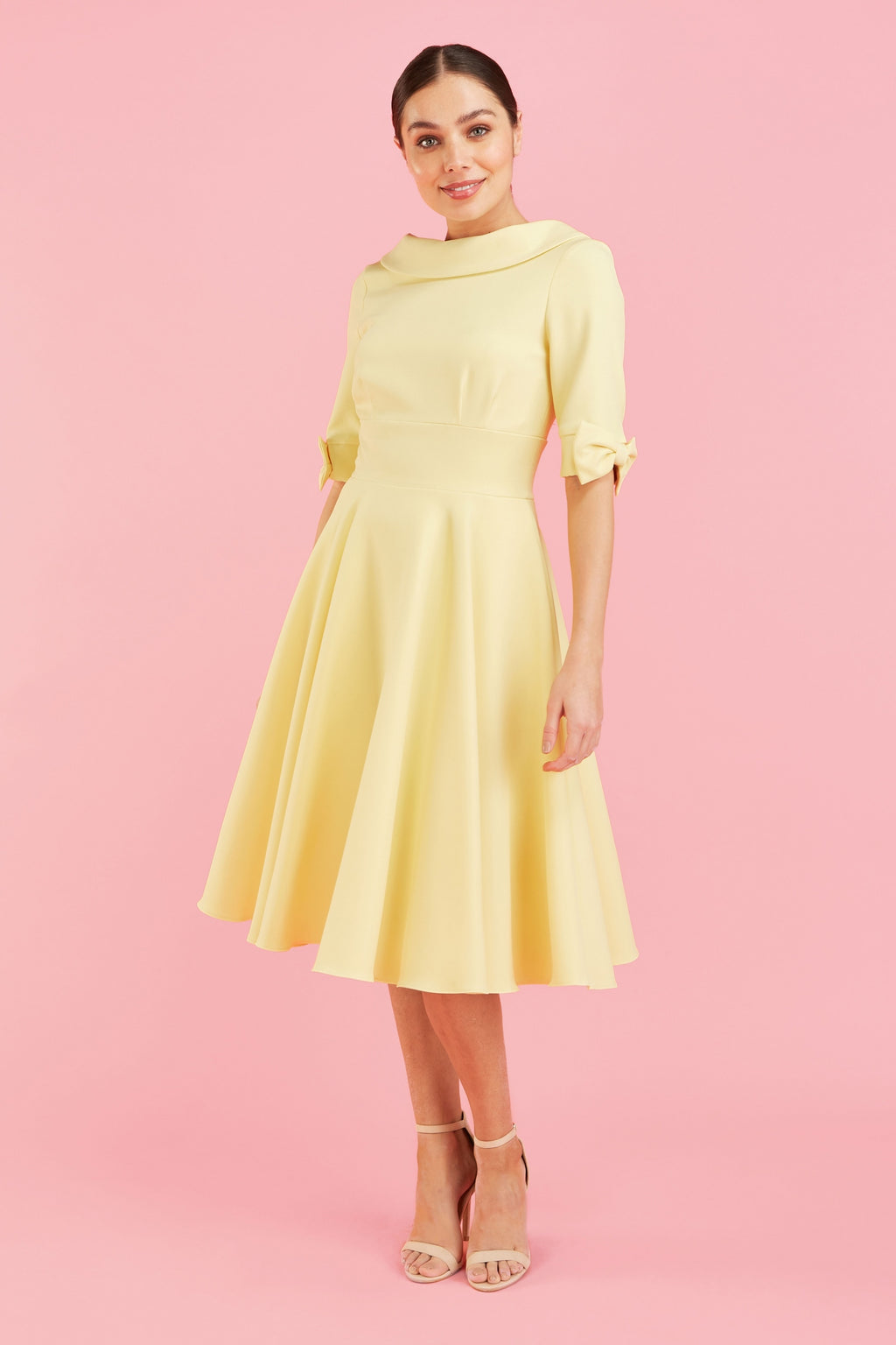 Hollywood Mid Sleeve Swing Dress